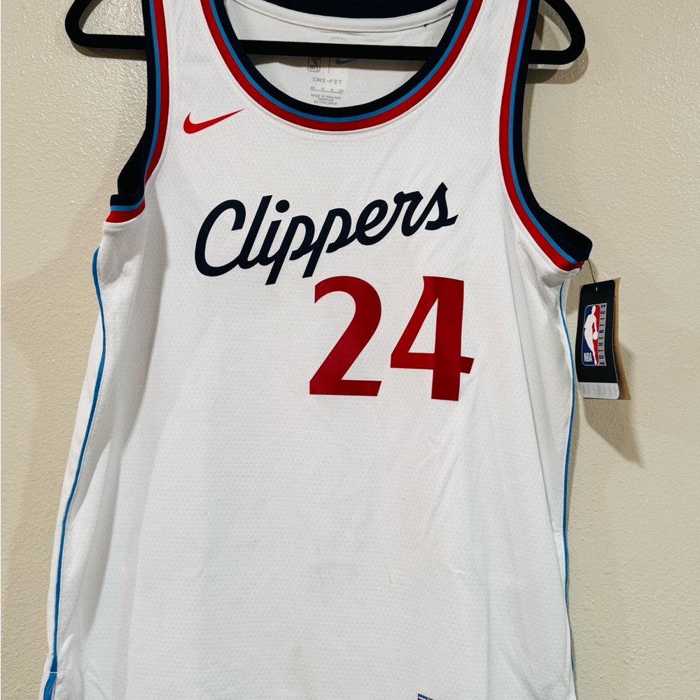 Nike Clippers White and Red Basketball Jersey